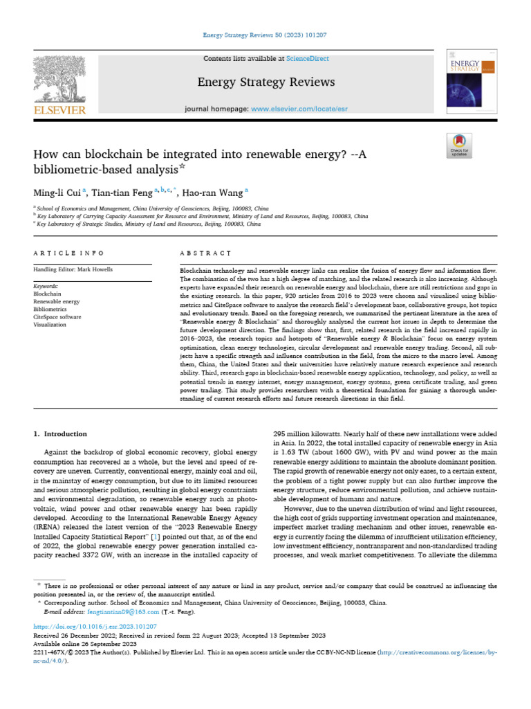 How Can Blockchain Be Integrated Into Renewable Energy | PDF ...