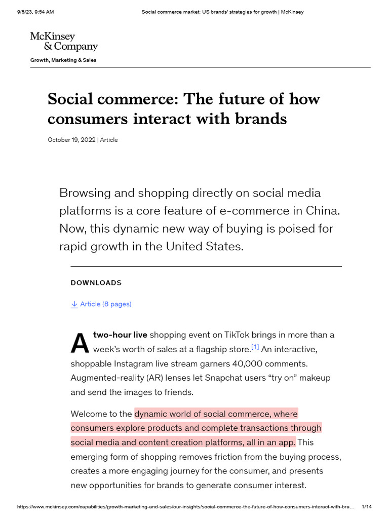 Us Social Commerce Growth Strategies Pdf Brand E Commerce