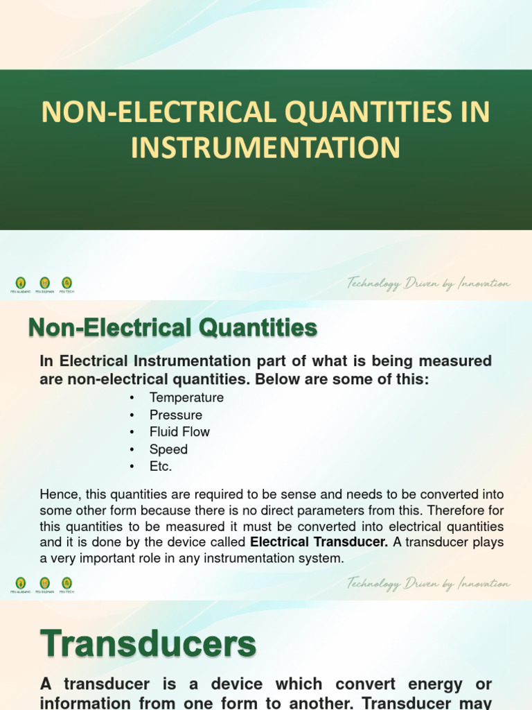Non-Electrical Quantities in Instrumentation | PDF | Flow Measurement ...