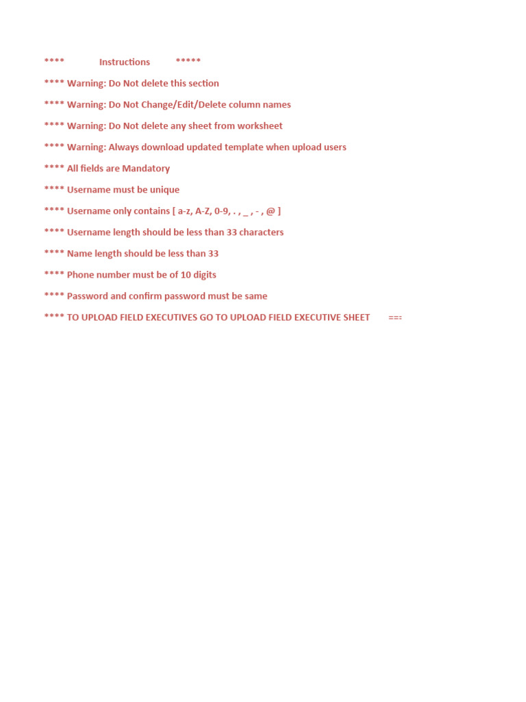 Field Executive Template | PDF