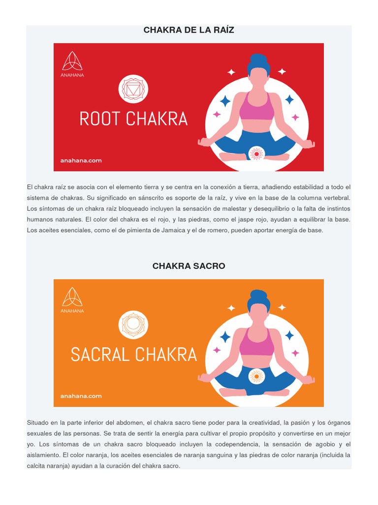 Guía de Chakras: Significado y Síntomas | PDF | Chakra | Color