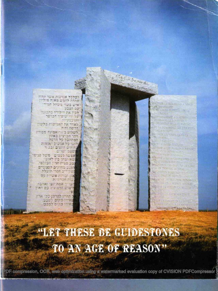 Georgia Guide Stones | PDF | Human | Reason, image size:768x1024