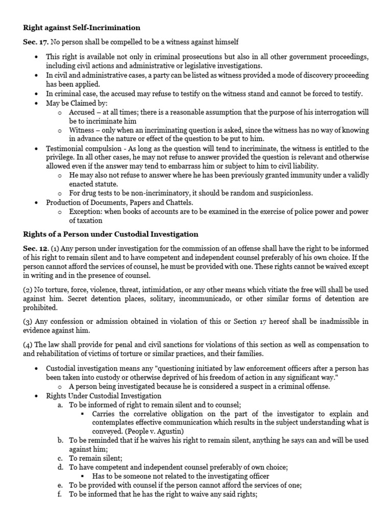 Consti law rights of the accused pdf double jeopardy acquittal