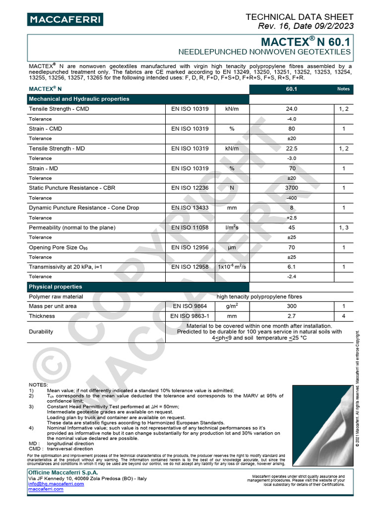 TDS MACTEX N 0060.1 - Rev16 20230209 | PDF