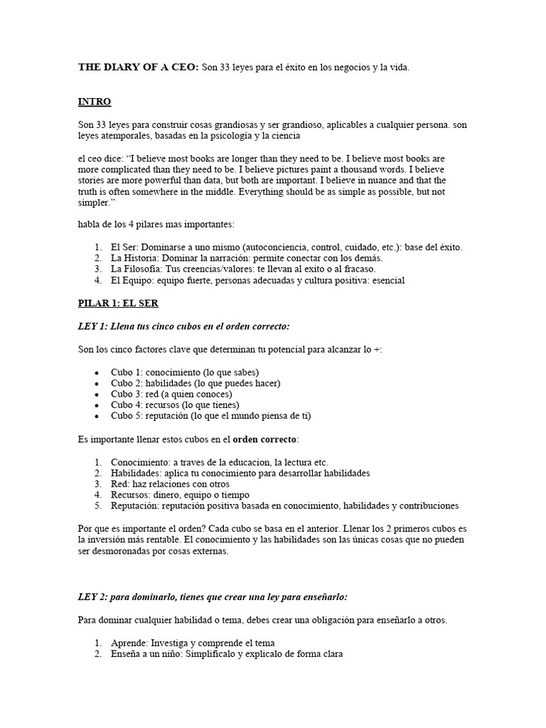 33 Leyes para el Éxito Empresarial | PDF | Marca | Comportamiento