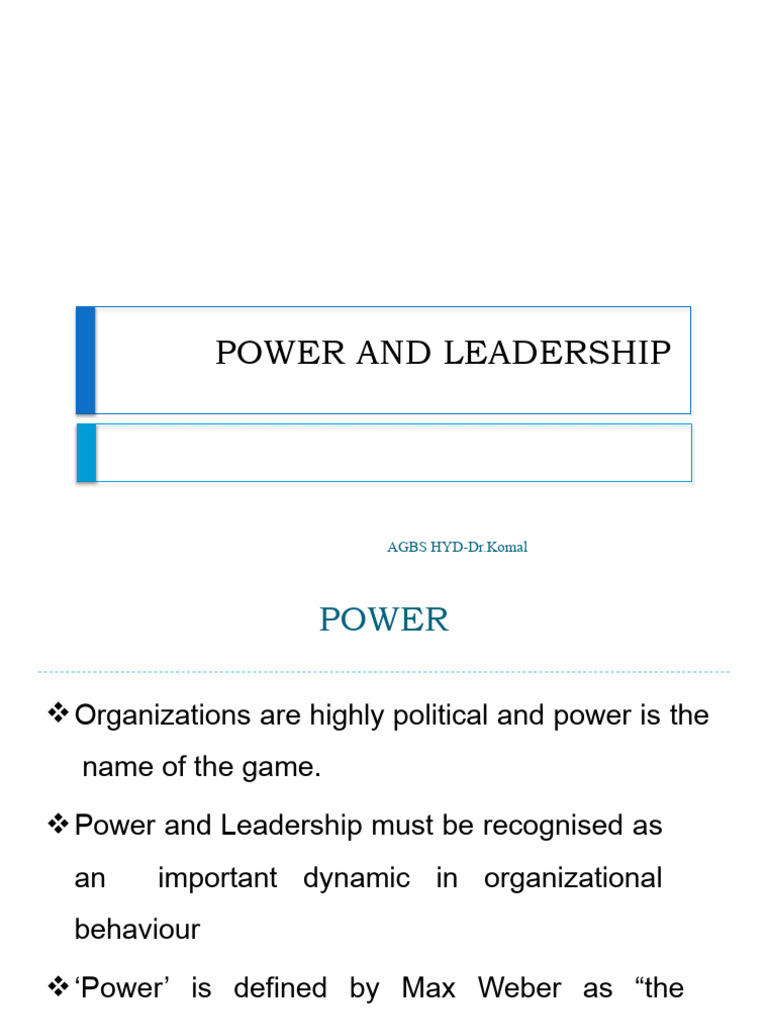 Power and Leadership Dynamics Explained | PDF | Power (Social And ...