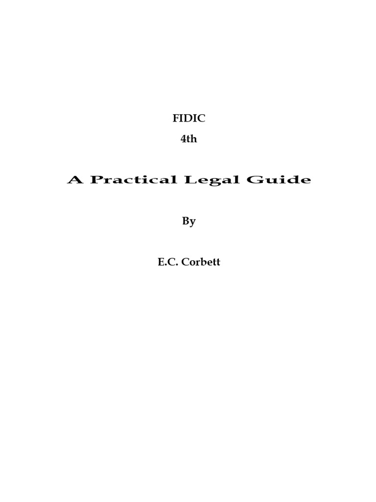 FIDIC 4th Edition: A Practical Guide | PDF | Employment | Breach Of ...