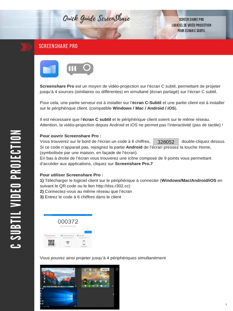 Guide rapide de Screenshare Pro | PDF | Android (Système d'exploitation ...