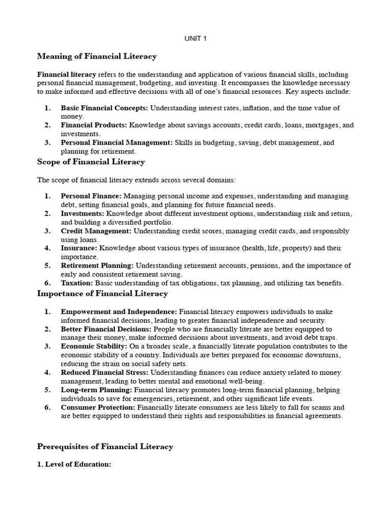 Understanding Financial Literacy Basics | PDF | Insurance | Expense