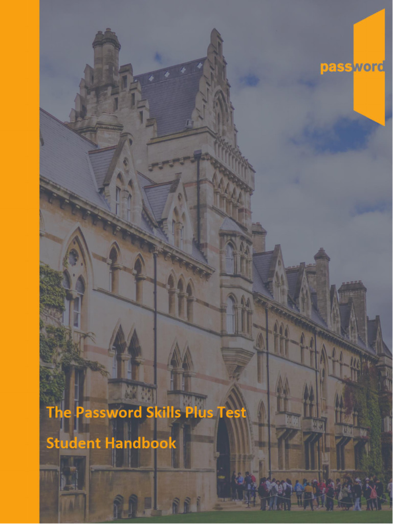 Password Skills Plus Test Handbook | PDF | Password | Learning Disability