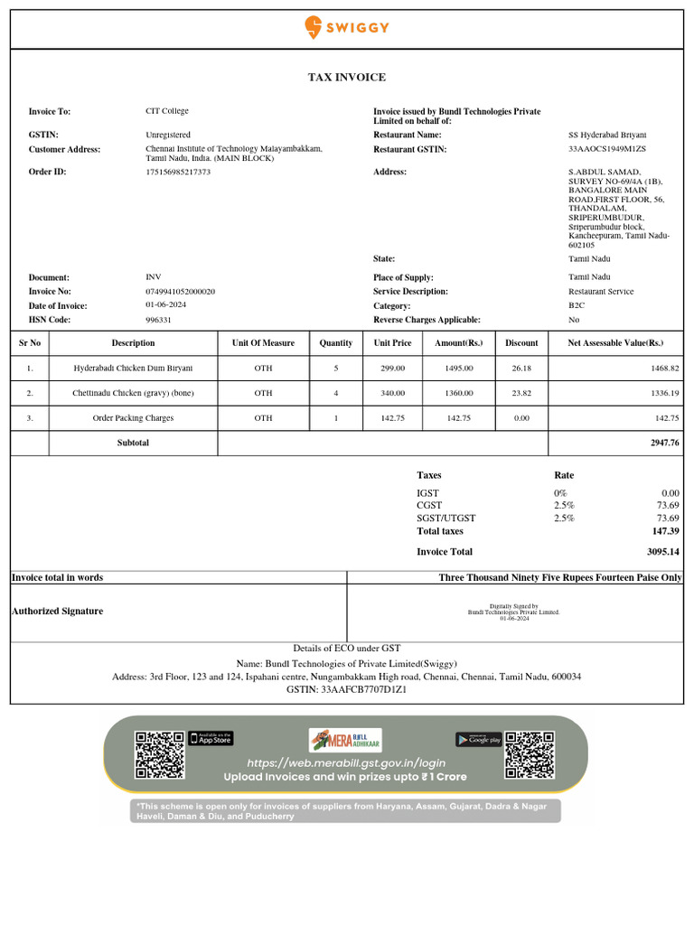 Taco 0749941052000020 | PDF | Invoice | Payments