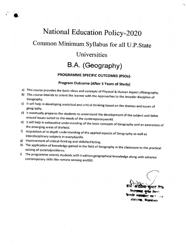 B.A (Geography) | PDF