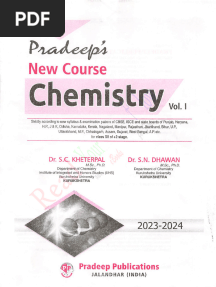 Pradeep Chemistry Class 12 Vol 1 2023-2024