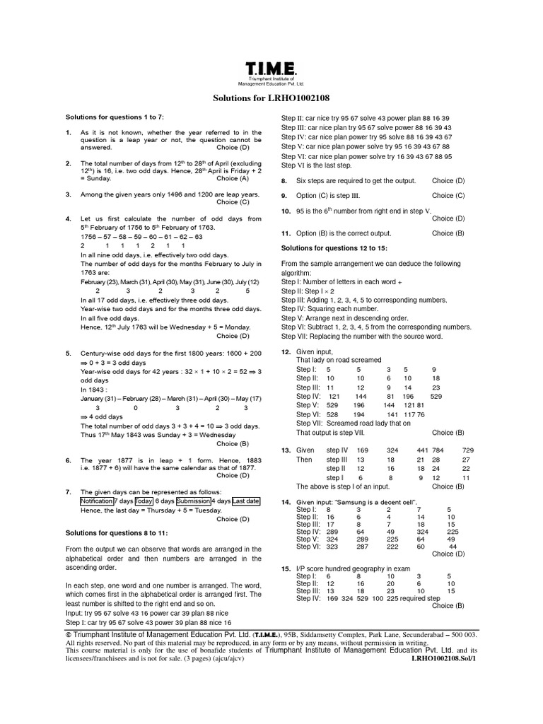 Omet question types part 2 sol download free pdf algorithms and