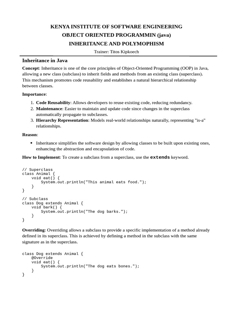 07-08 Inheritance and Polymorphism | PDF | Inheritance (Object Oriented ...