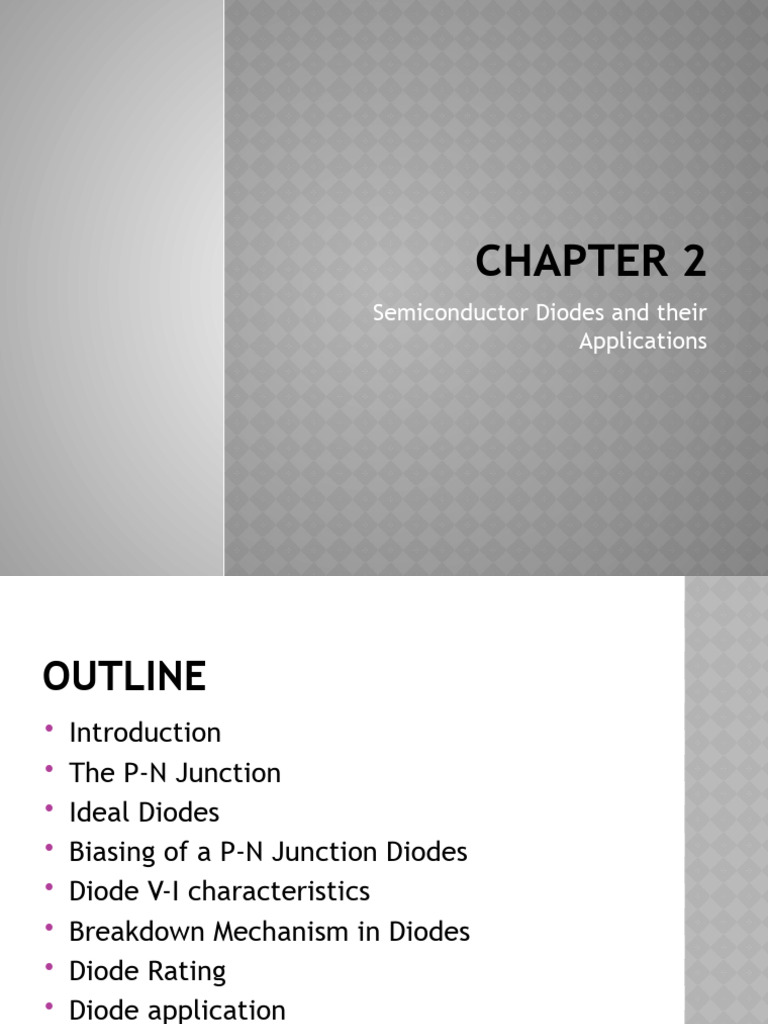 Chapter 2 - The Diode | PDF | P–N Junction | Solid State Engineering