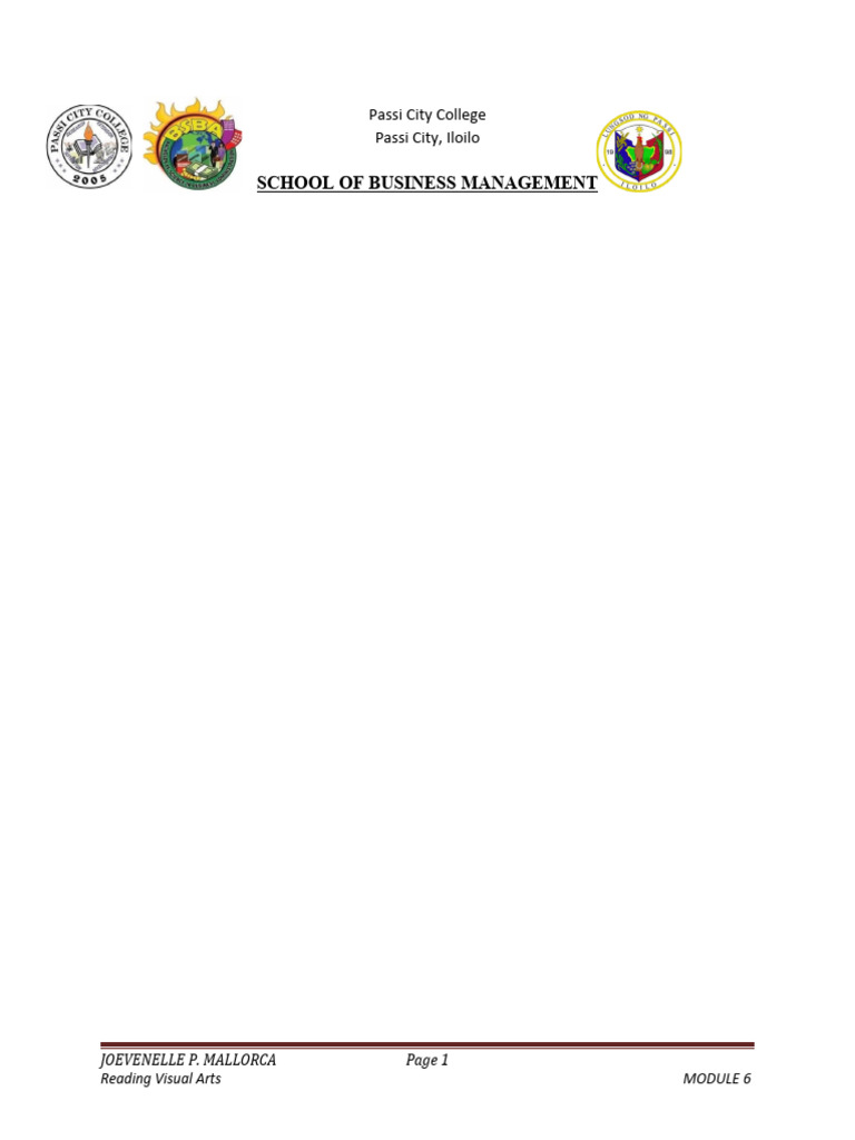 Reading Visual Arts Module 6 Pdf Stereotypes Sociology