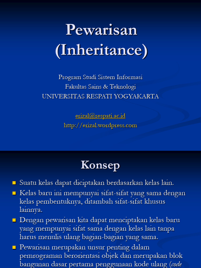 Modul-8 Pewarisan (Inheritance) | PDF