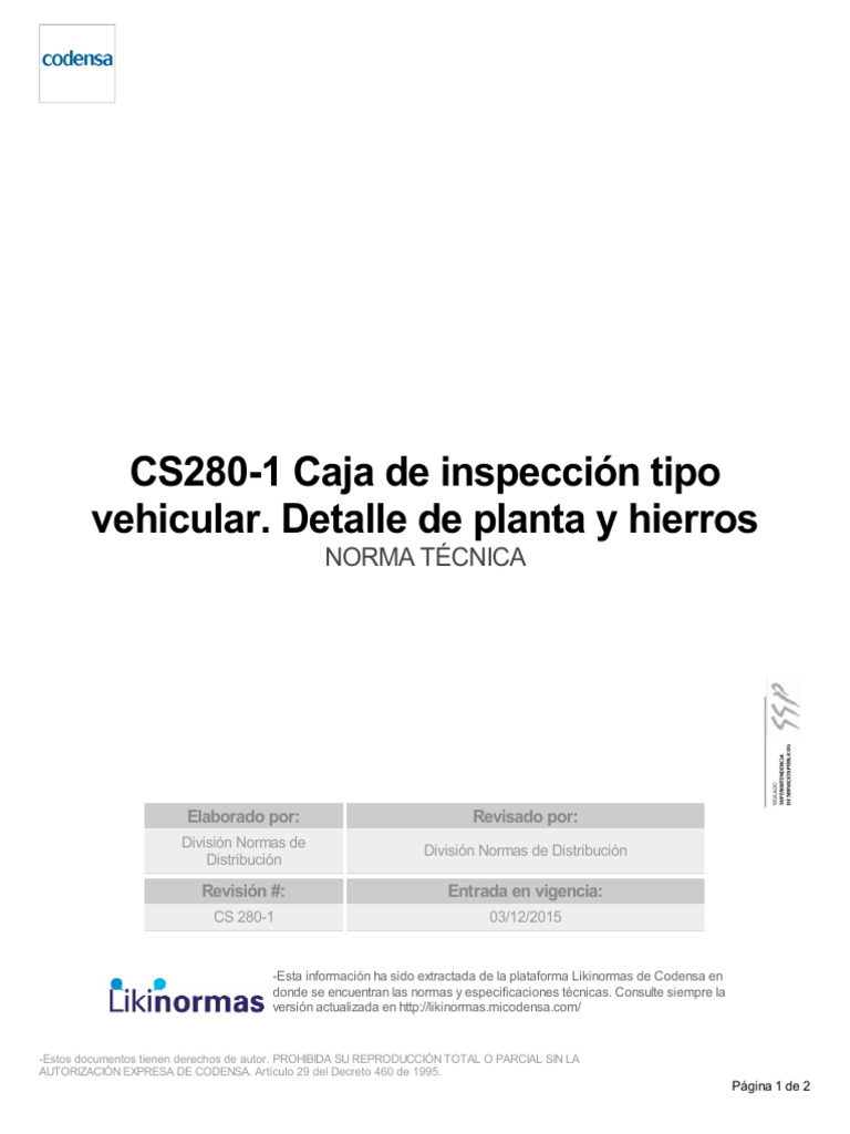 Normativa CS 280-1 de Codensa | PDF