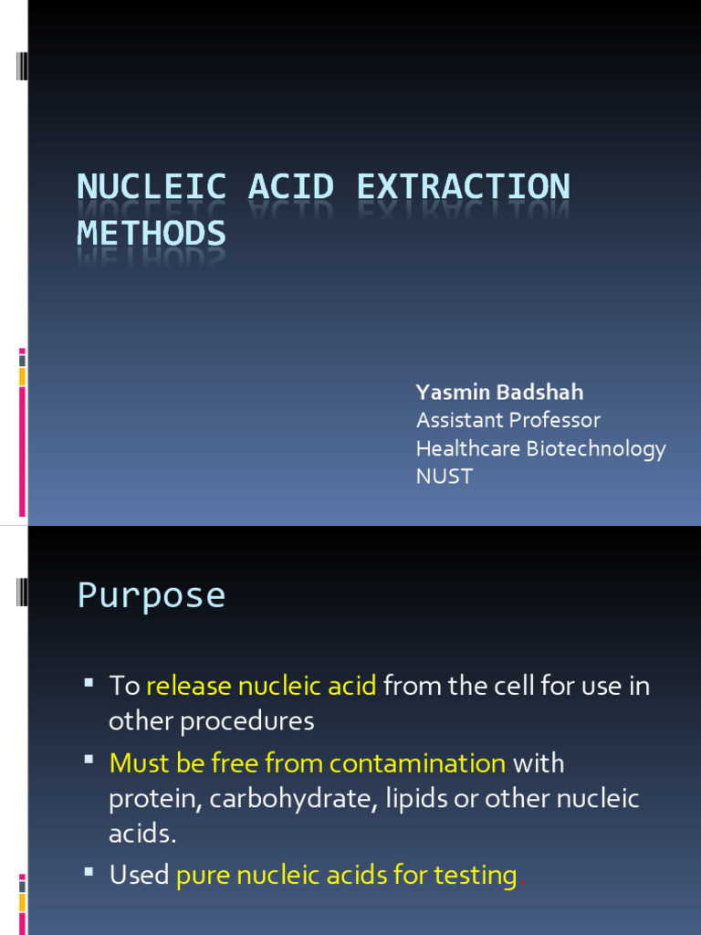 Nucleic Acid Isolation and Handling Guide | PDF | Polymerase Chain ...