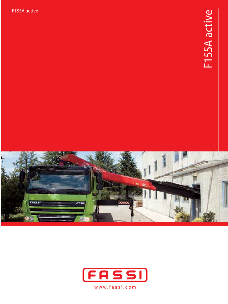 Fassi F155 Crane Specifications | PDF | Manufactured Goods | Equipment