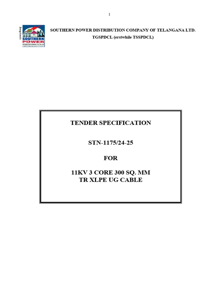 Technical Specification Tender