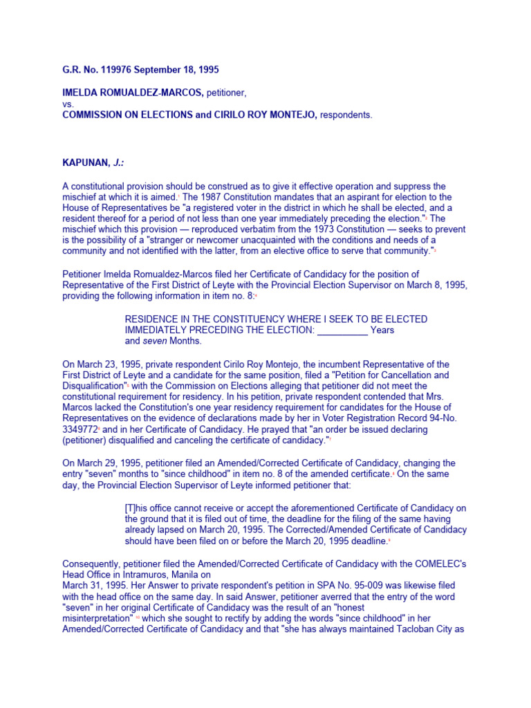 Marcos v comelec 248 scra 300 1995 pdf domicile law justice