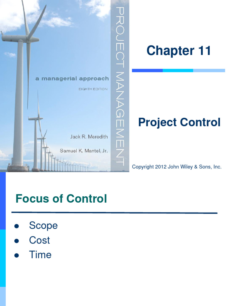 CH11 Project Control | PDF | Project Management | Economies