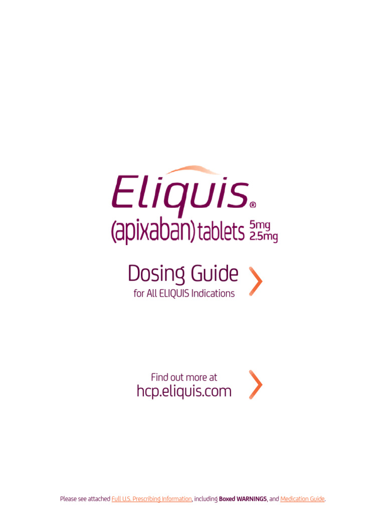 Eliquis Dosing For Dvtpe