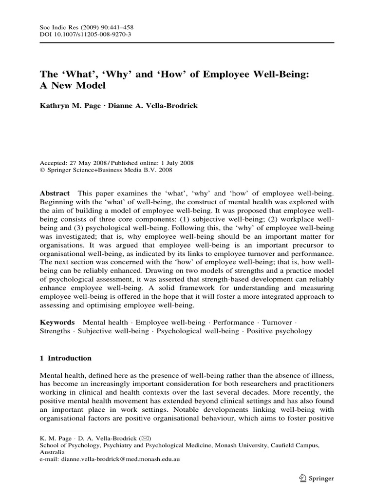swb | PDF | Job Satisfaction | Mental Disorder