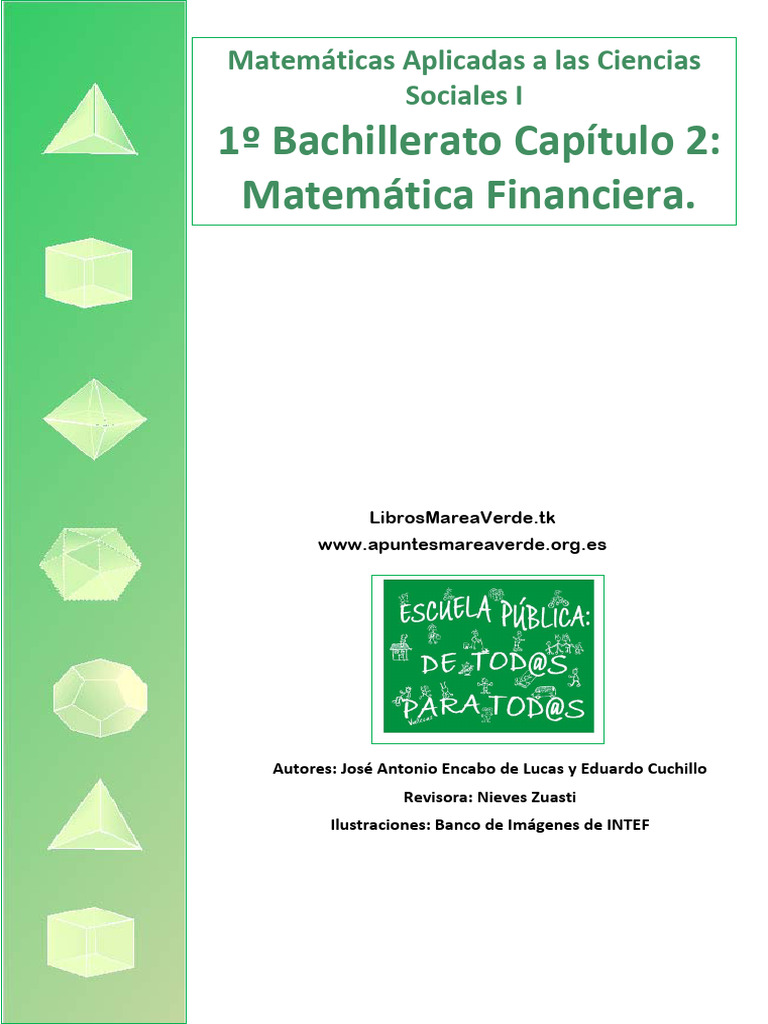 Matemáticas Financieras para Bachillerato | PDF | Tasa de porcentaje ...