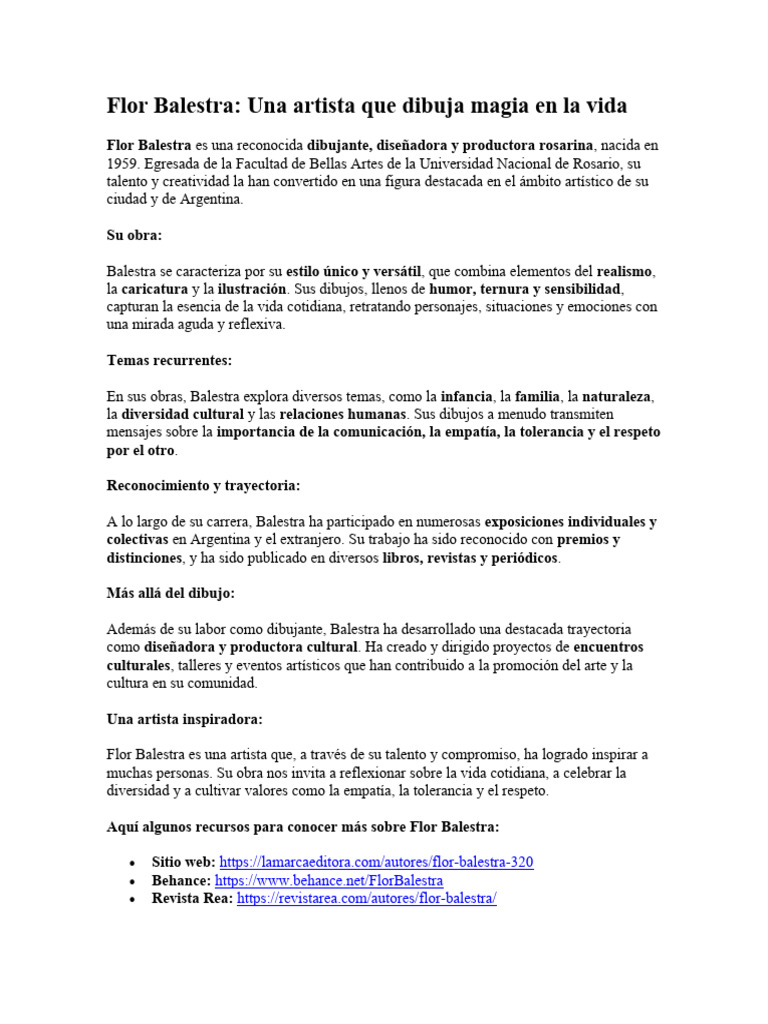 Flor balestra pdf las artes