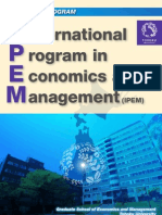 Nternational Rogram in Conomics and Anagement: I P E M