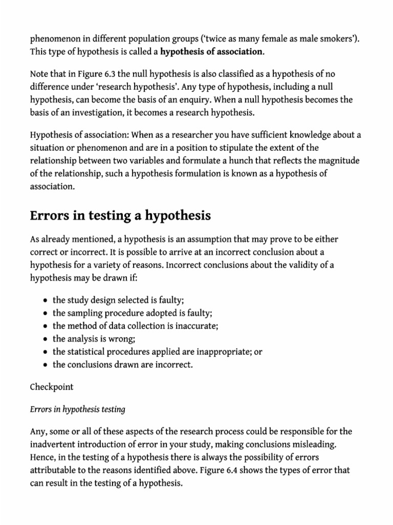 Hypothesis Notes | PDF