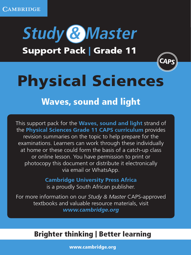GR11 Support Pack For Waves Sound and Light | PDF | Refraction ...