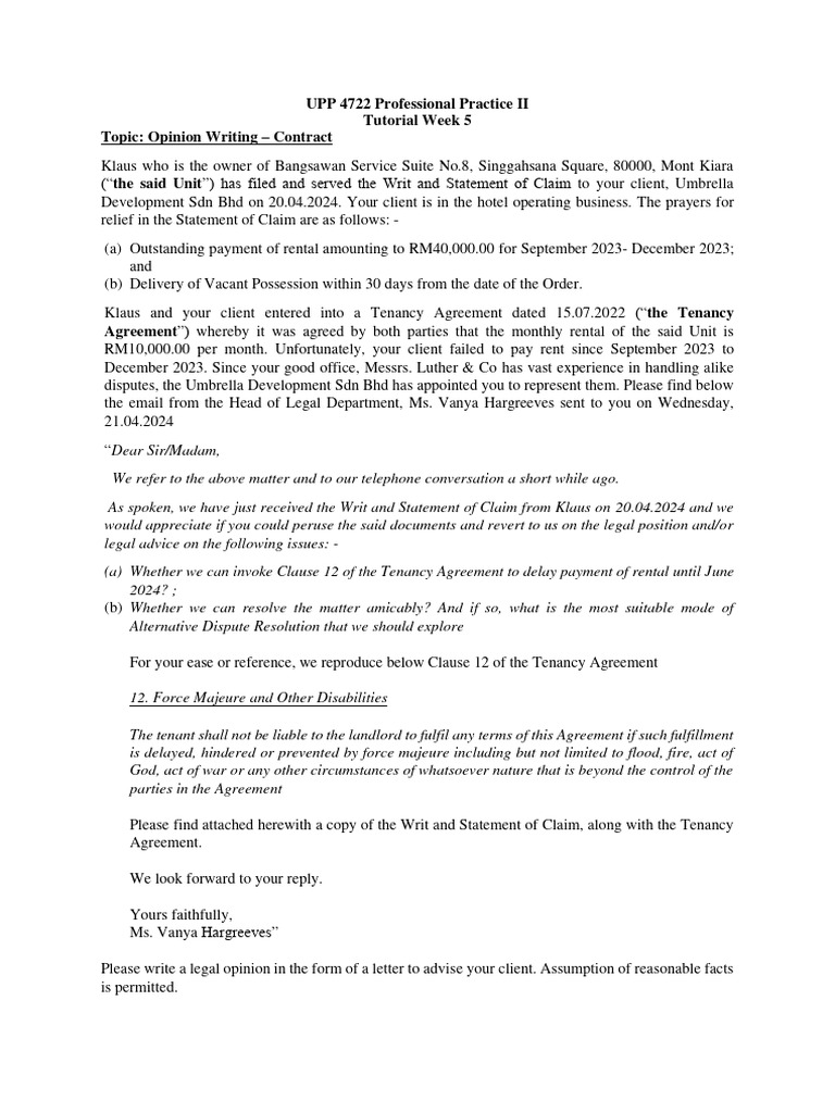 Tut 4 download free pdf leasehold estate lease