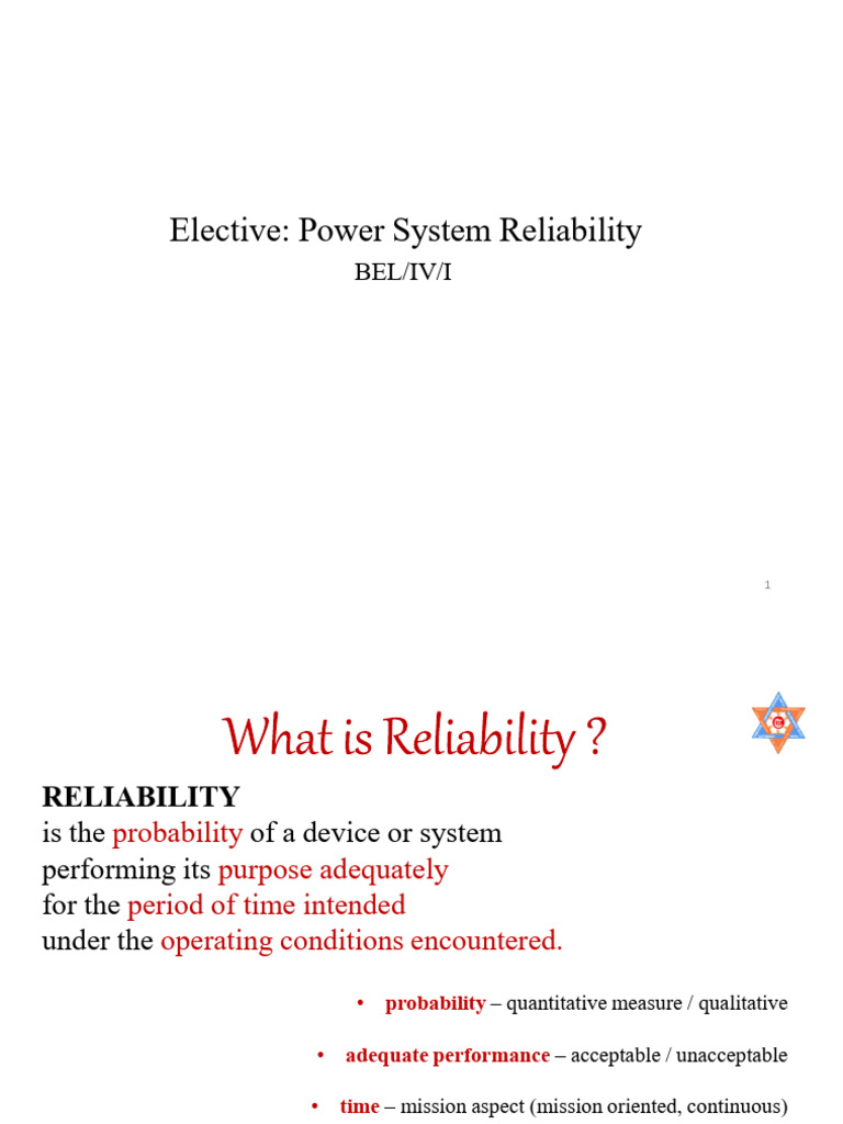 Reliability Chapter One | PDF | Probability Distribution | Random Variable