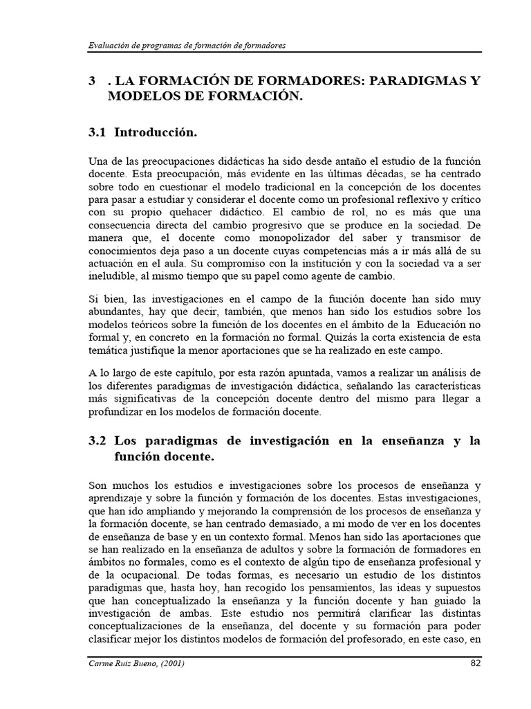 La Formacion de Formadores. Paradigmas y Modelos de Formación | PDF ...