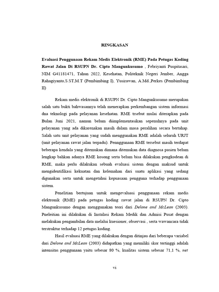 Evaluasi Rekam Medis Elektronik RME | PDF