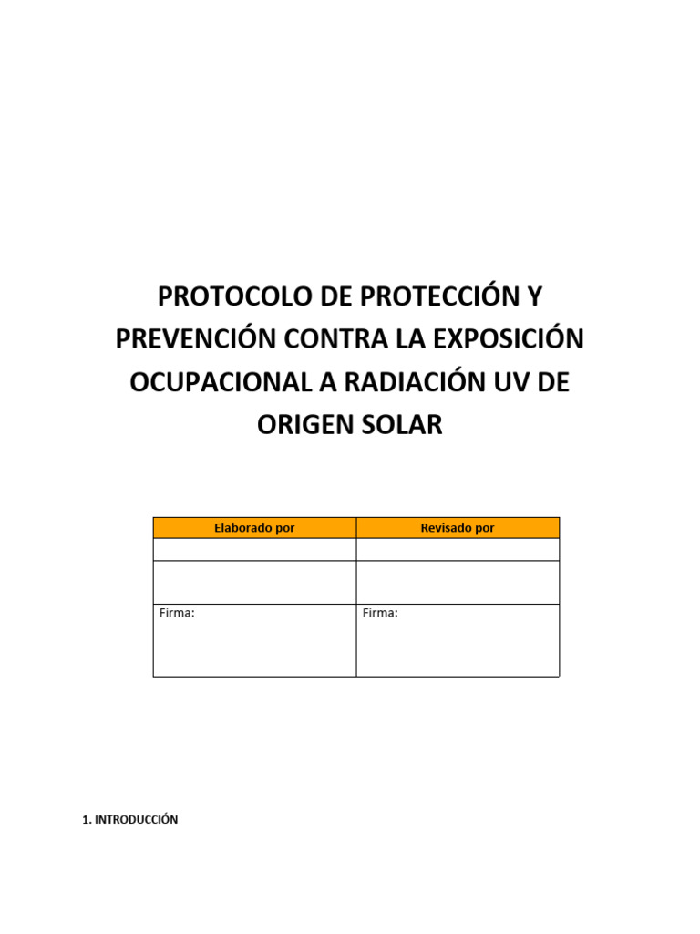 PTS-PR-RUV Protocolo Radiación UV | PDF | Ultravioleta | Dom