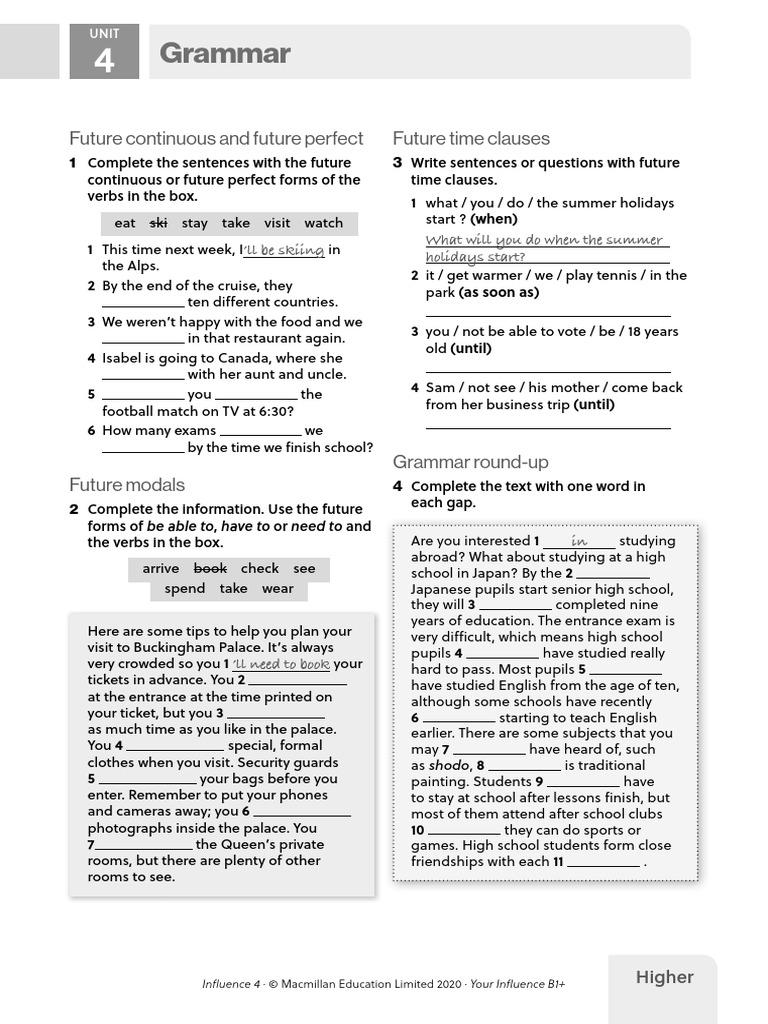 Unit 4: Future Tenses Review | PDF | Languages | Foreign Language Studies