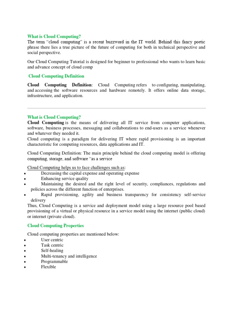 Understanding Cloud Computing Basics | PDF | Cloud Computing | Computing