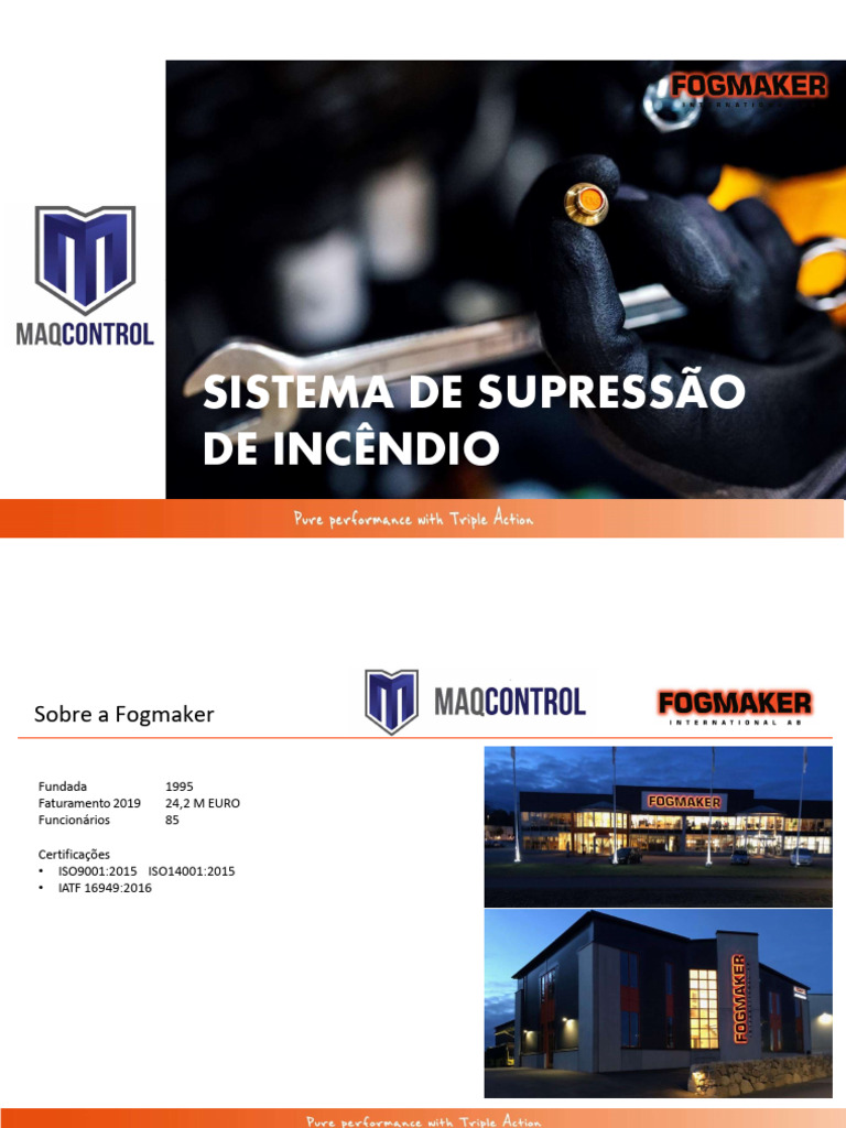 Sistema Fogmaker de Supressão de Incêndio | PDF