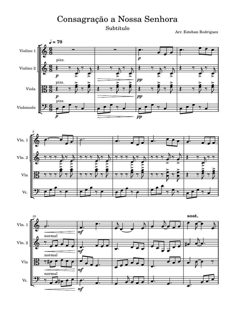 Partitura de Consagração a Nossa Senhora | PDF