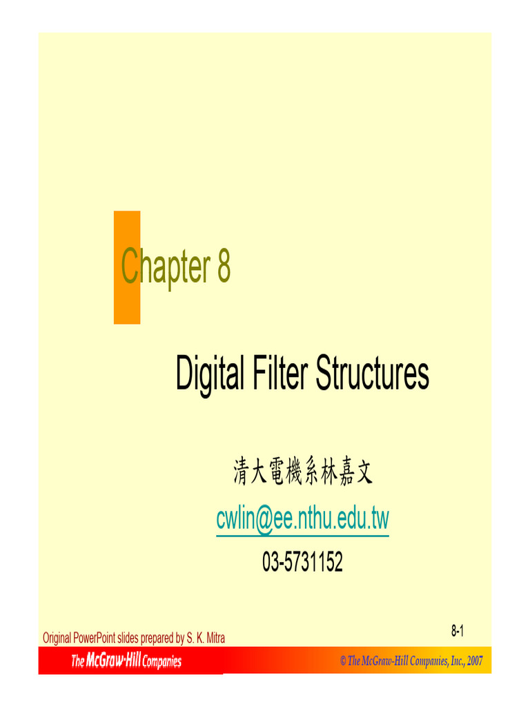 ch8_Mitra_dsp_c PDF Filter (Signal Processing)