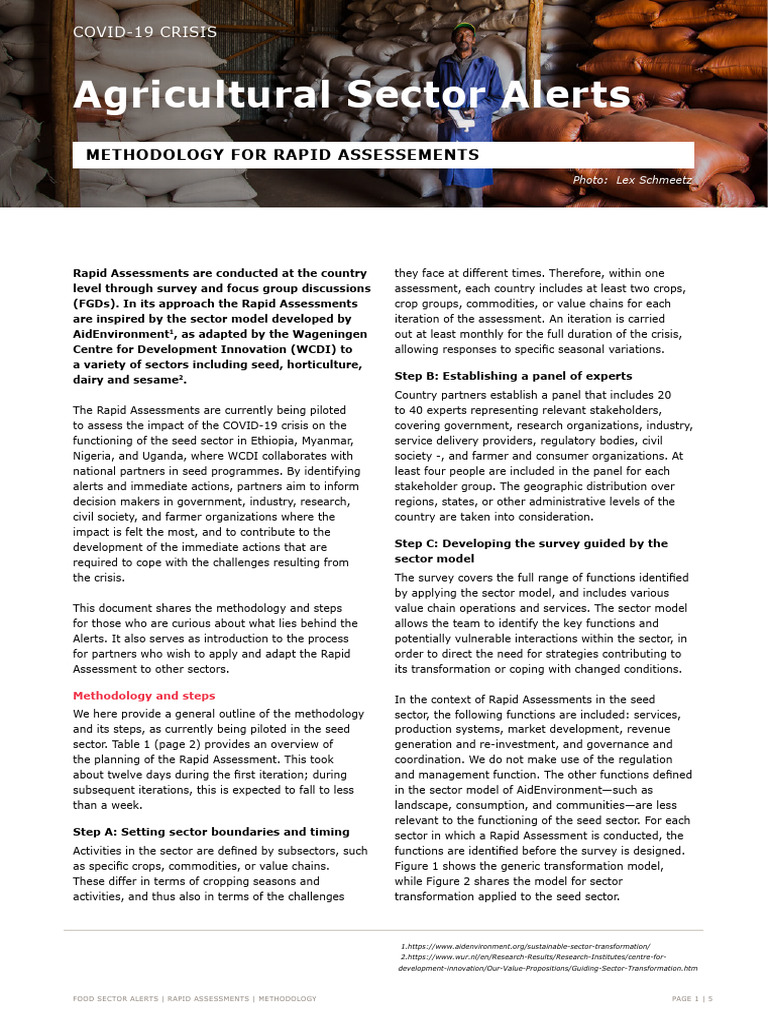 2021 Rapid Assessments Methodology Download Free Pdf Governance