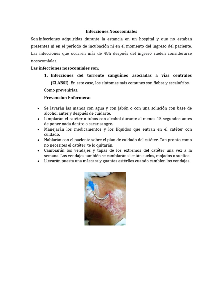 Infecciones Nosocomiales Pdf Lavado De Manos Infección Adquirida