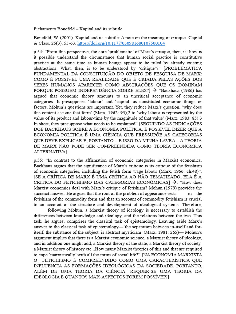 Understanding Kapital's Critique | PDF | Marxism | Economies