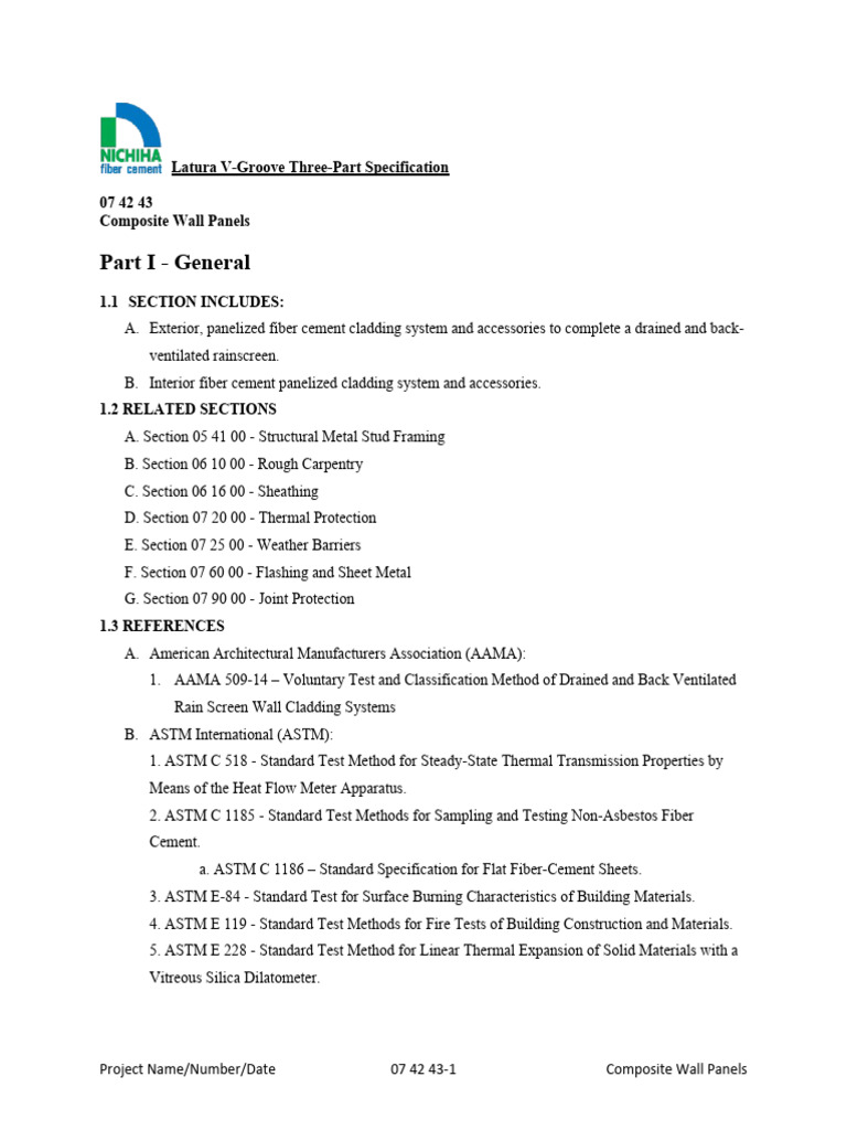 Nichiha laturav groove 3 part spec 1 19 pdf building civil