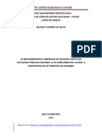 As ME e EPP nas licitações Públicas e a LC 123-06 - A Concretização do Princípio da Isonomia